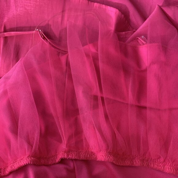 Honey and Rosie Hot Pink Satin V-Neck Fit & Flare Party Dress Sz 5 Cocktail Mini - Picture 9 of 13